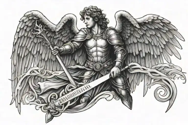 Archangel Michael With Luke 10 19 Quote