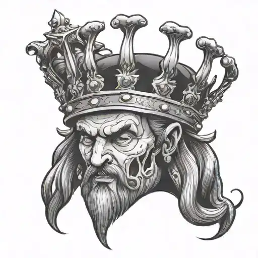 Kingisher With Crown On Head