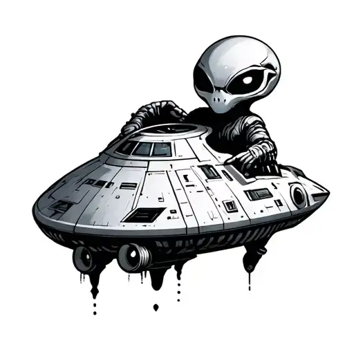 Spaceship Conducting An Alien