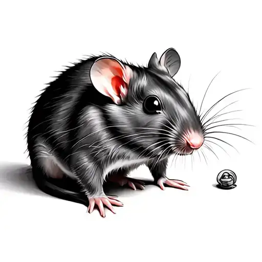Rat Outside Of Cage