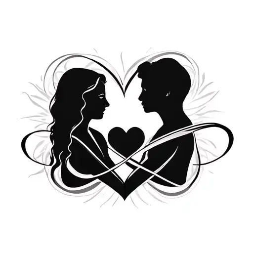 Infinity Symbol With A Heart And Family In It