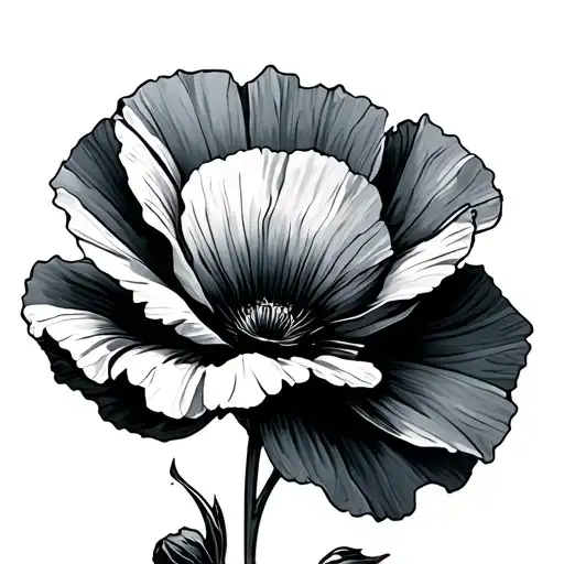 Tornado And Poppy Flower With Stem