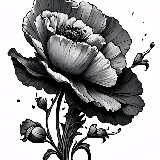 Tornado With Poppy Flowers