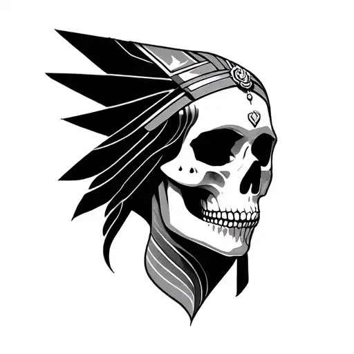 Cleopatra Half Skull Face