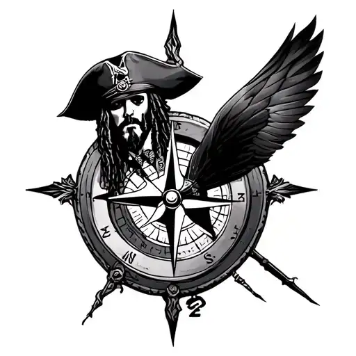 Jack Sparrow Modern Compass