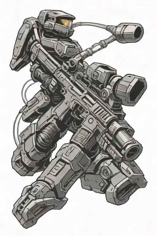 Halo Gravity Hammer Crossed With Battle Rifle Crossed