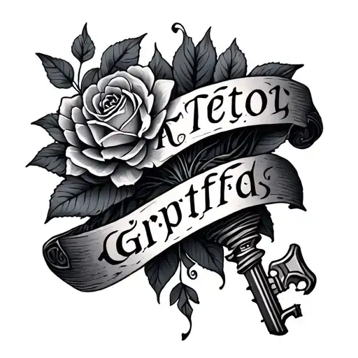 Cryptx Tattoo With Words Graceful Little Key
