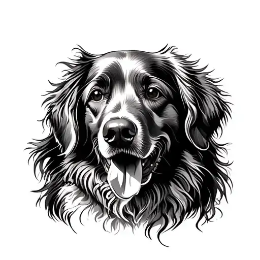 Tattooed Golden Retriever