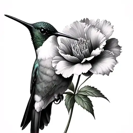 Hummingbird Carnation Flower