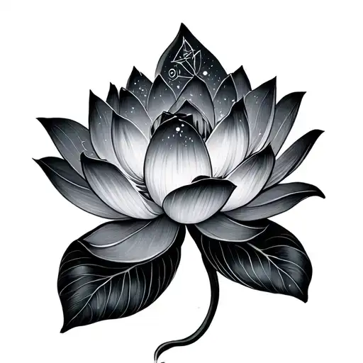 Taurus Constellation In A Lotus Flower Blooming