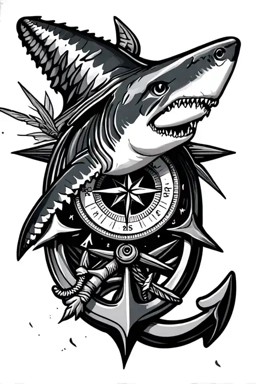 Compass And Anchor Shark