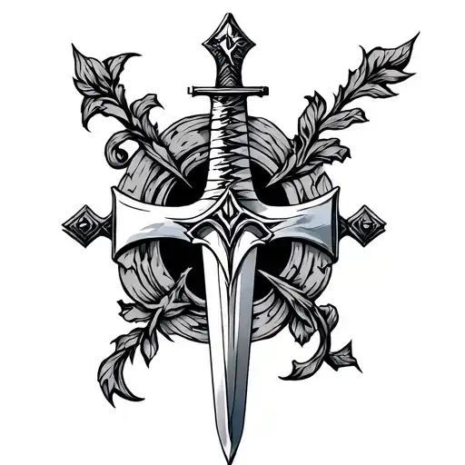 Sword And Cross Surrounded