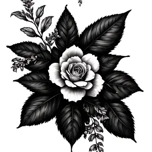 Hyssop And Lillie's Foot Tattoo Design