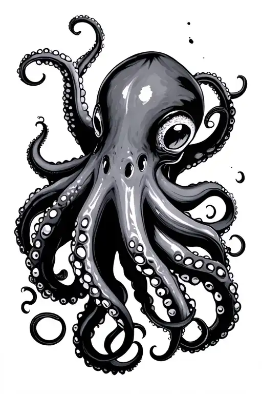 Octopus Gracefully Swimming