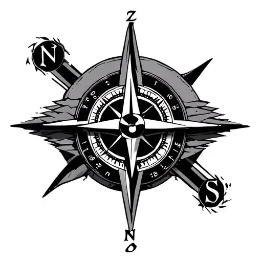 Compass Arm Band With Geometric