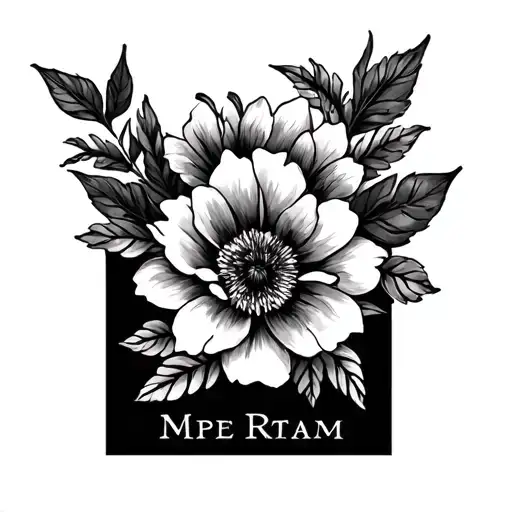 Floral Design That Combines With A Name