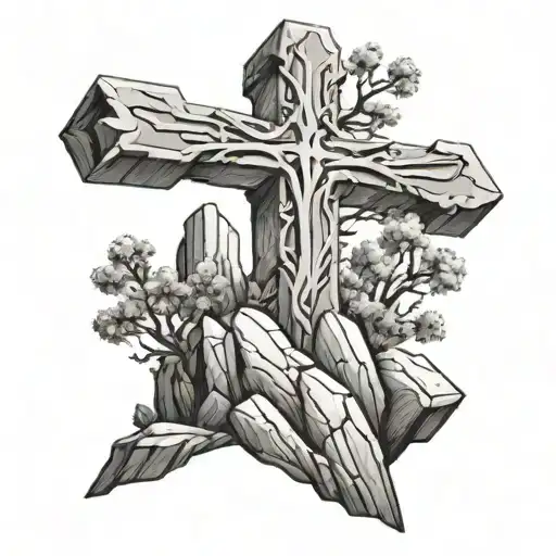 Cross Ontop Of A Rock