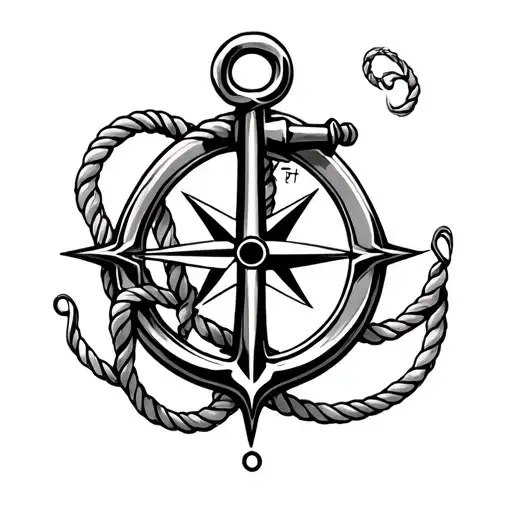 Anchor Compass Rope