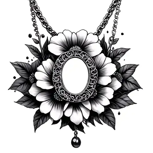 Vivienne Westwood Necklace With Lili Flowers Surrounded