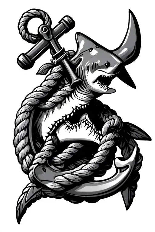 Anchor Compass Rope Shark