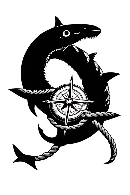 Anchor Compass Rope Shark
