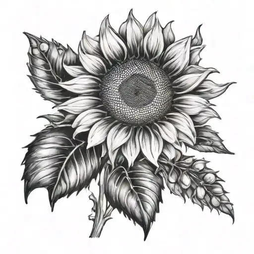 Sunflower And Lavender Flower