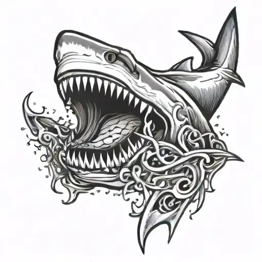 Shark Jaw With Blackout Inside