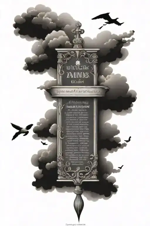 Bible Scripture With Clouds