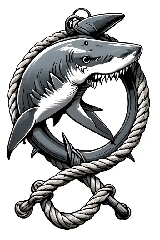 Anchor Compass Rope Shark