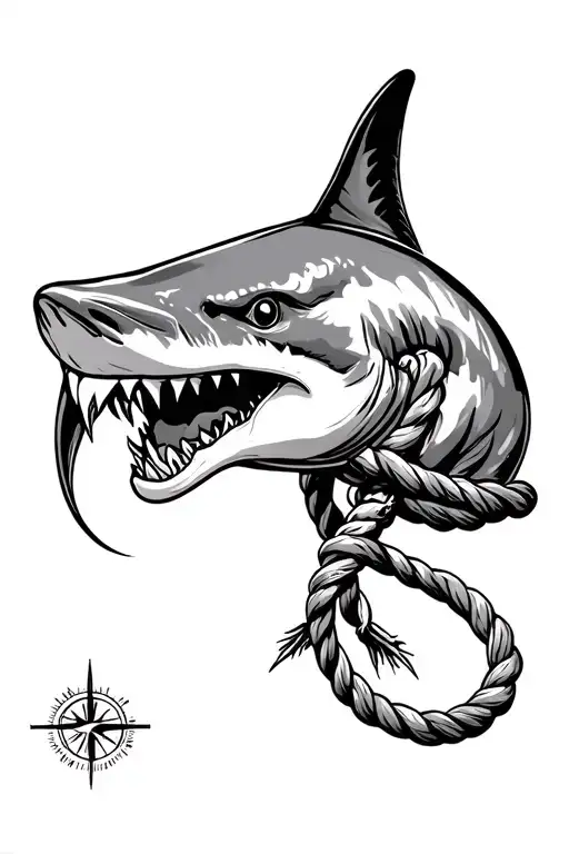 Anchor Compass Rope Shark