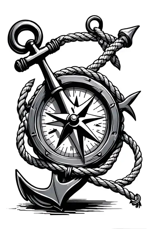Anchor Compass Rope Shark