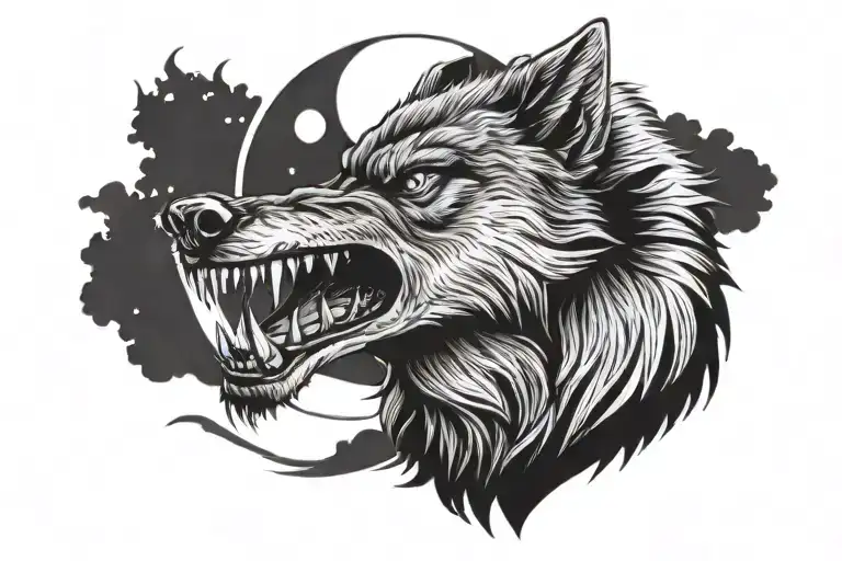 Werewolf Howling At The Moon