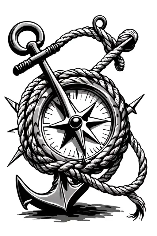 Anchor Compass Rope Shark