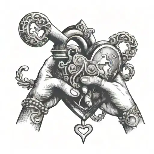 Two Hands Making A Heart Shaped Lock