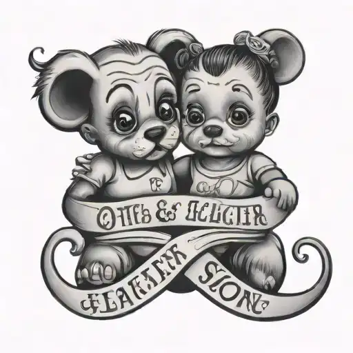Otis And Elsie Son And Daughter Script Font Intertwined
