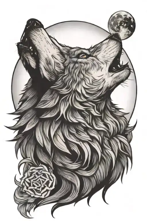 Wolf Howling At The Moon