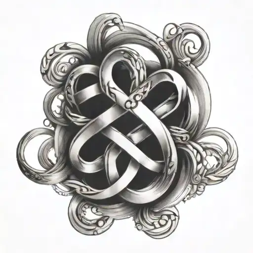 Infinity Symbol With 7 Names Written