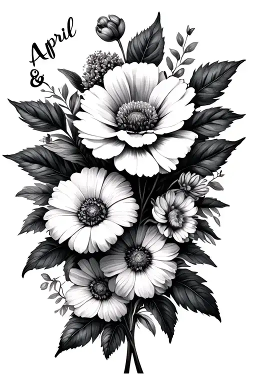 April And March Birth Flower Bouquet