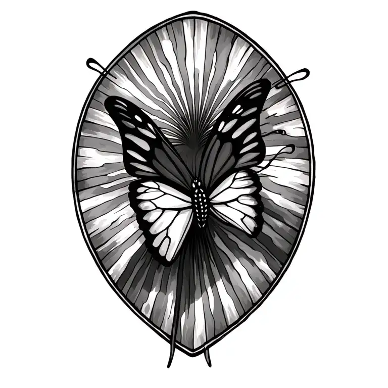 Butterfly Flying Towards The Sun