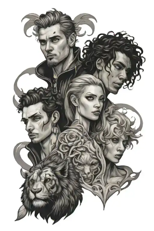 Group Of Four Friends