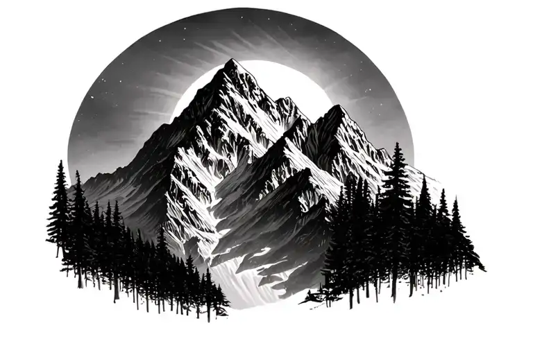 Mountain Peak Sun Rising