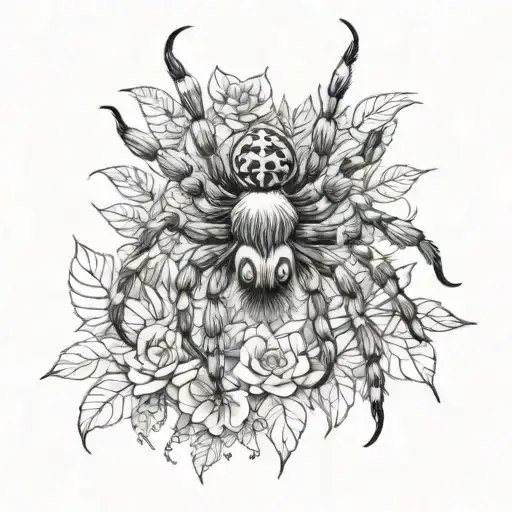 Tarantula With Plants