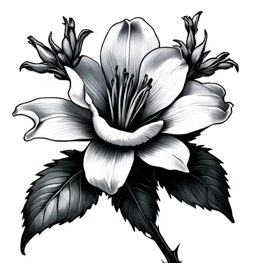 Columbine Flower With Stem