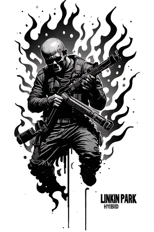Linkin Park Hybrid Theory Soldier Covers In Flames