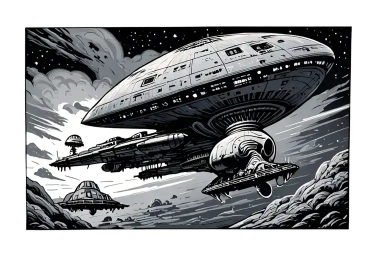 Alien Spaceship Abducting