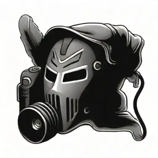 Hockey Goalie Mask And Camera