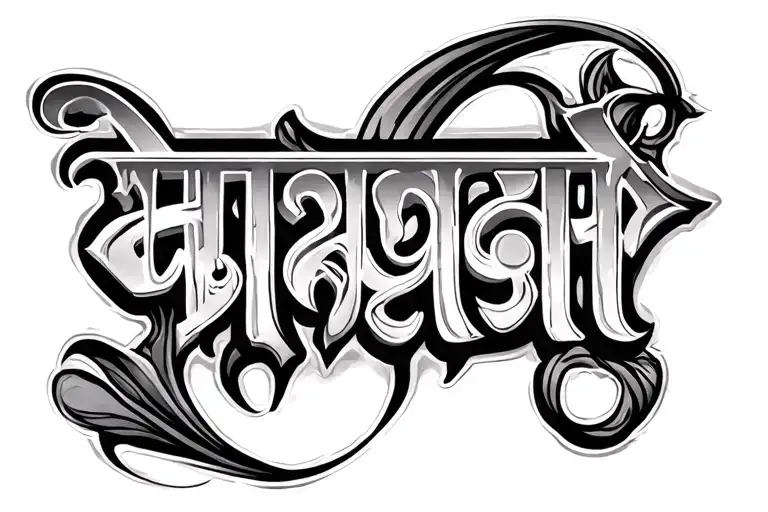 Chitrakar In Hindi Text Style Tattoo Showcasing