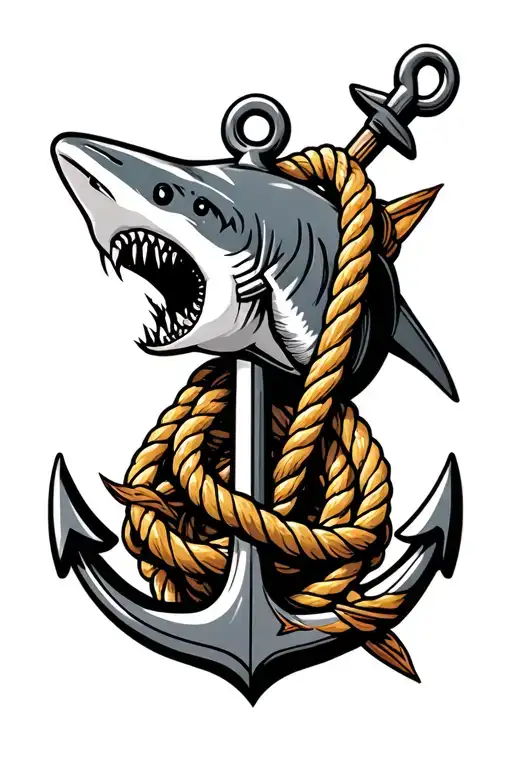 Anchor Rope Boat Compass Shark