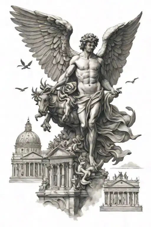 The Story Of Rome With Icarus Coluseum And Cesar