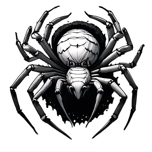 3-D Spider Tattoo To Cover Up Spider Bite Hole